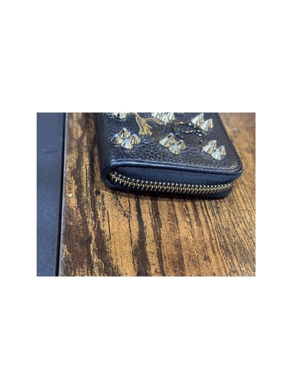 Christian Louboutin Panettone Studded Leather Coin wallet with box and dust bag - Picture 7 of 16
